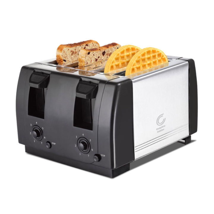 Complete Cuisine 4-Slice Toaster, 1300W Electric Toaster w/4 Slots (Open Box)