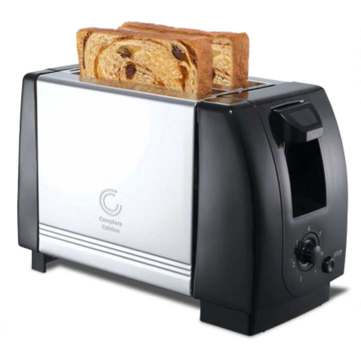 Complete Cuisine CC-TST2000 Compact 2-Slice Toaster, Black (Used)