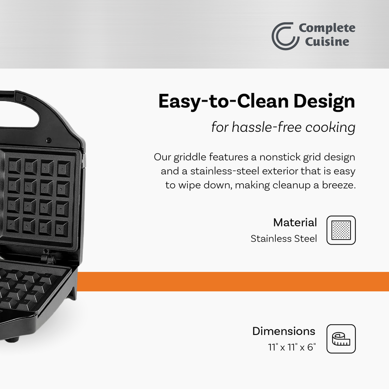 Complete Cuisine CC-WF2200 2-Slice Electric Waffle Maker