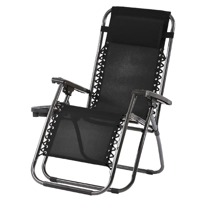 Trappers Peak Adjustable Zero-Gravity Folding Chairs, Set of 2, Black