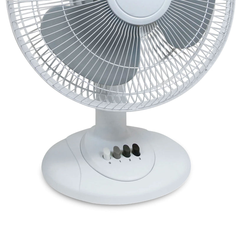 Cool Living 12 Inch Oscillating Table Fan with Adjustable Tilt and Controls