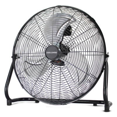 Cool-Living CL-50E-BLK 20-Inch High-Velocity Floor Fan, Cooling, Black(Open Box) - VMInnovations