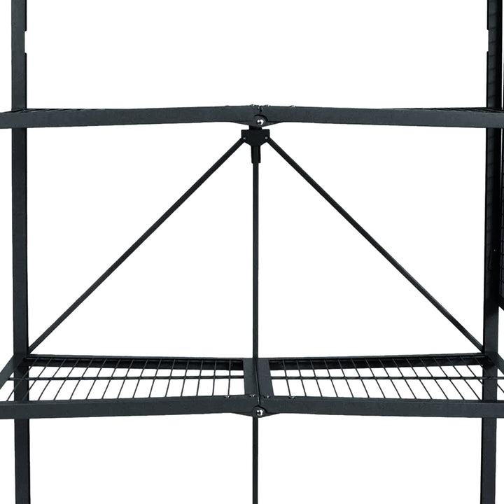 Origami R5 Foldable 4 Tier Storage Rack w/ Wheels, Black, (Open Box) - VMInnovations