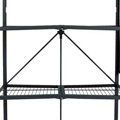 Origami R5 Foldable 4 Tier Storage Rack w/ Wheels, Black, (Open Box) - VMInnovations