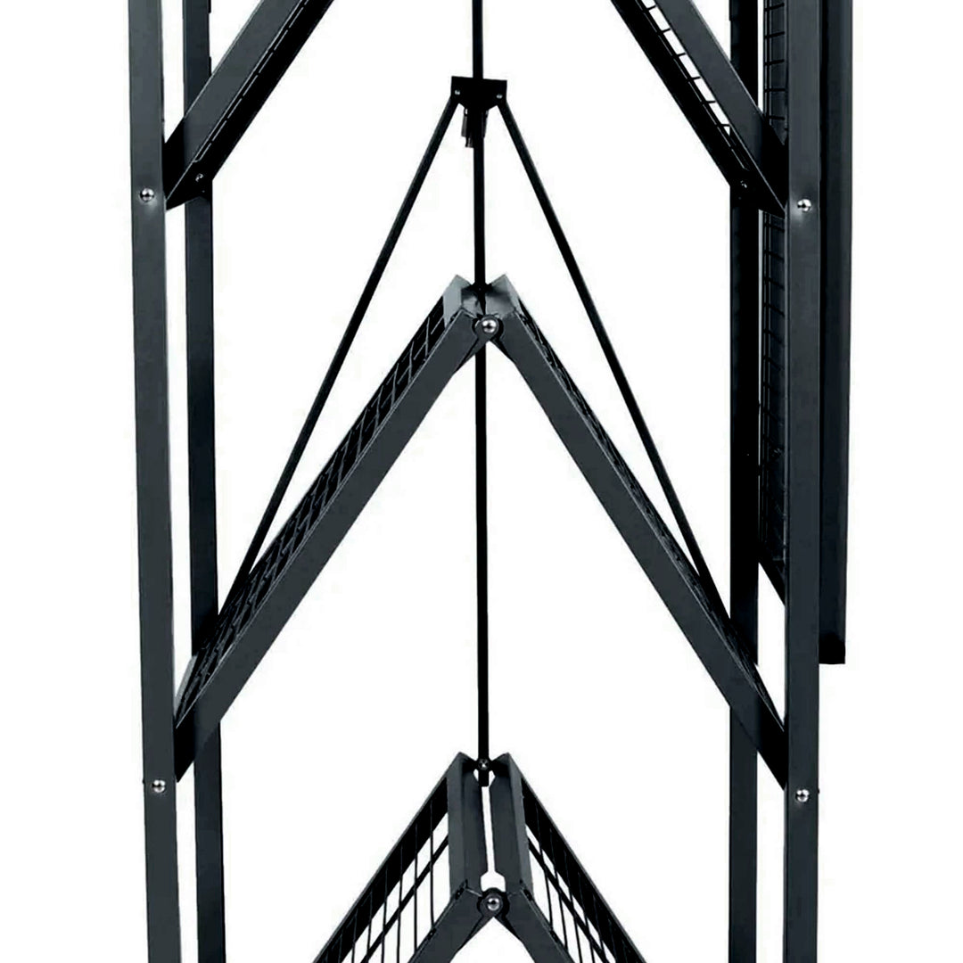 Origami R5 Foldable 4 Tier Storage Rack w/ Wheels, Black, Certified Refurbished