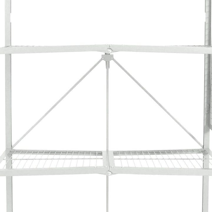 Origami R5 Foldable 4 Tier Storage Rack w/ Wheels, White, (Used) - VMInnovations