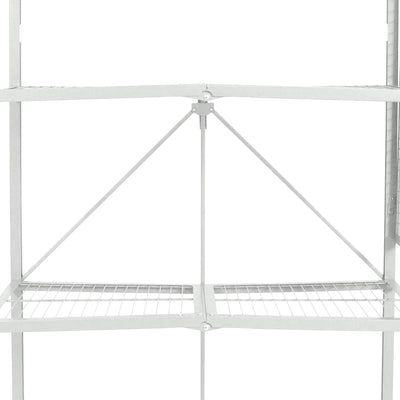Origami R5 Foldable 4 Tier Storage Rack w/ Wheels, White, (Open Box)