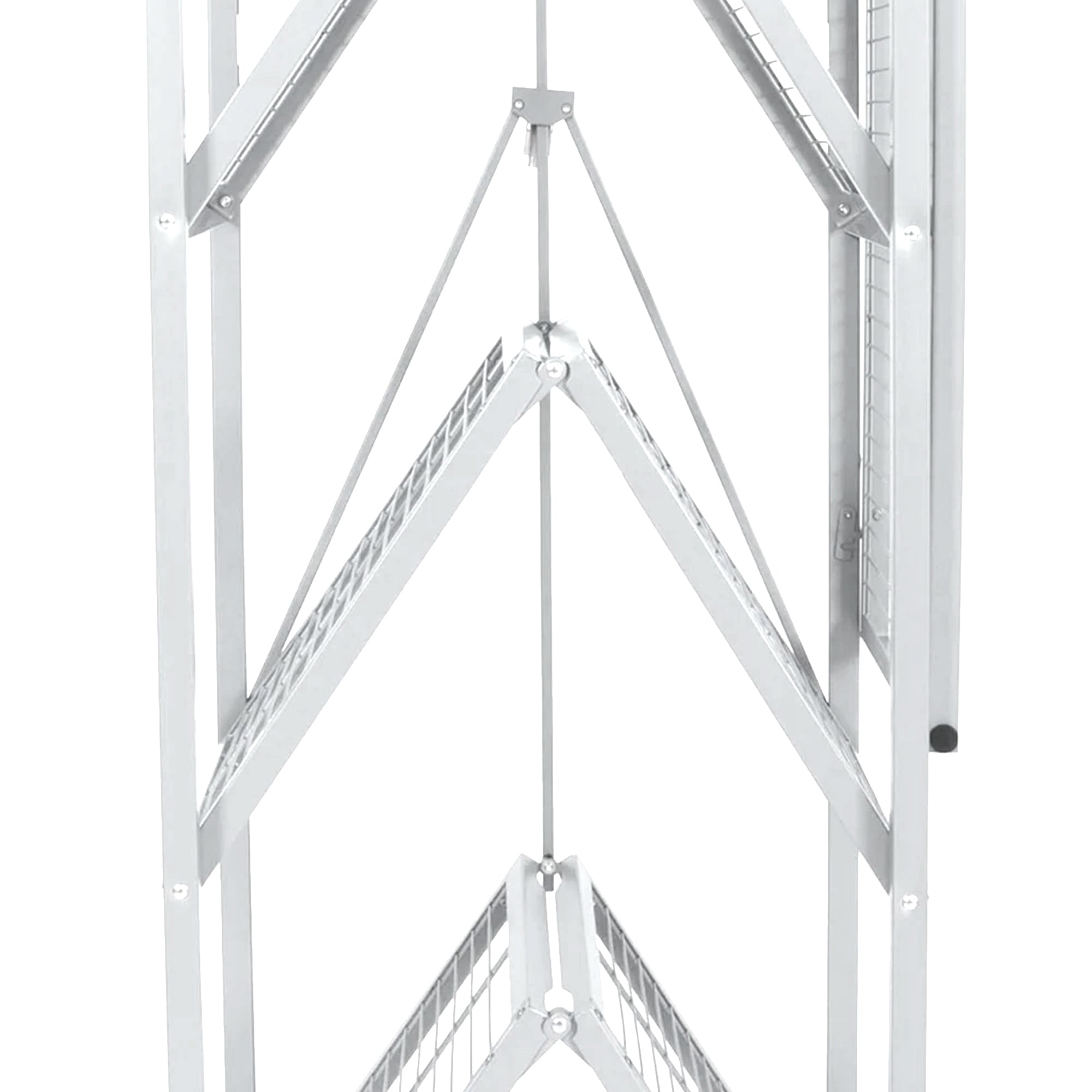 Origami R5 Foldable 4 Tier Storage Rack w/ Wheels, White, (Open Box) - VMInnovations