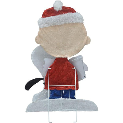 ProductWorks Peanuts 32" Charlie Brown and Snoopy Pre-Lit Christmas Yard Decor - VMInnovations