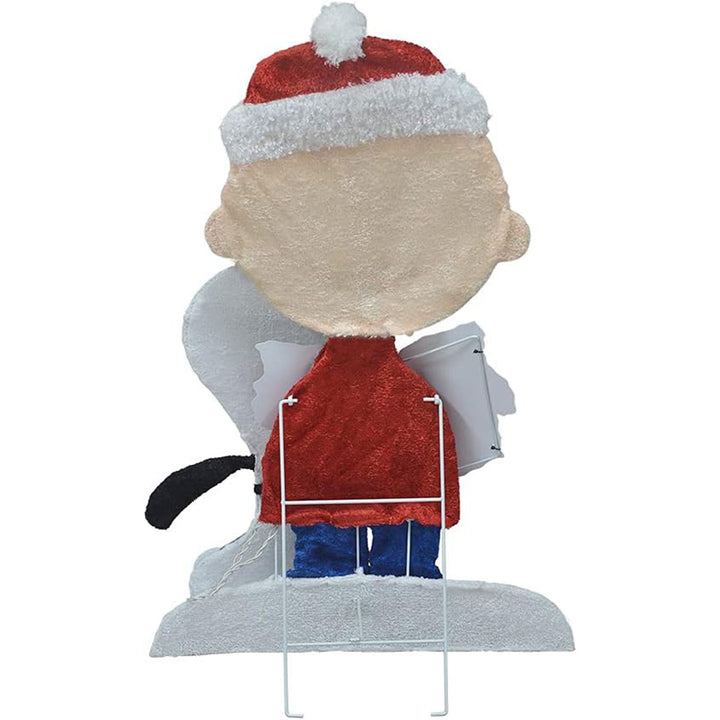 ProductWorks Peanuts 32" Charlie Brown and Snoopy Pre-Lit Christmas Yard Decor