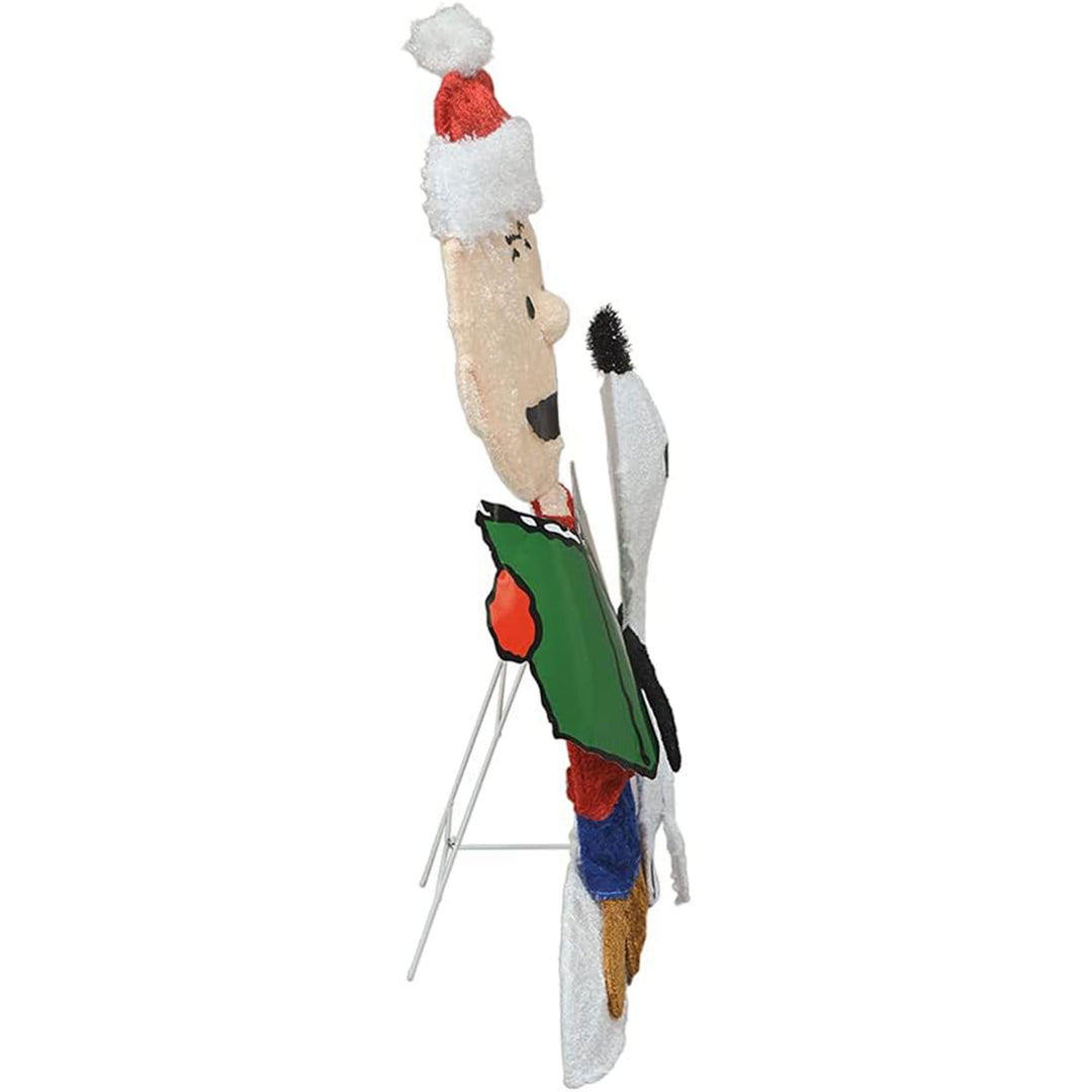 ProductWorks Peanuts 32" Charlie Brown and Snoopy Pre-Lit Christmas Yard Decor - VMInnovations