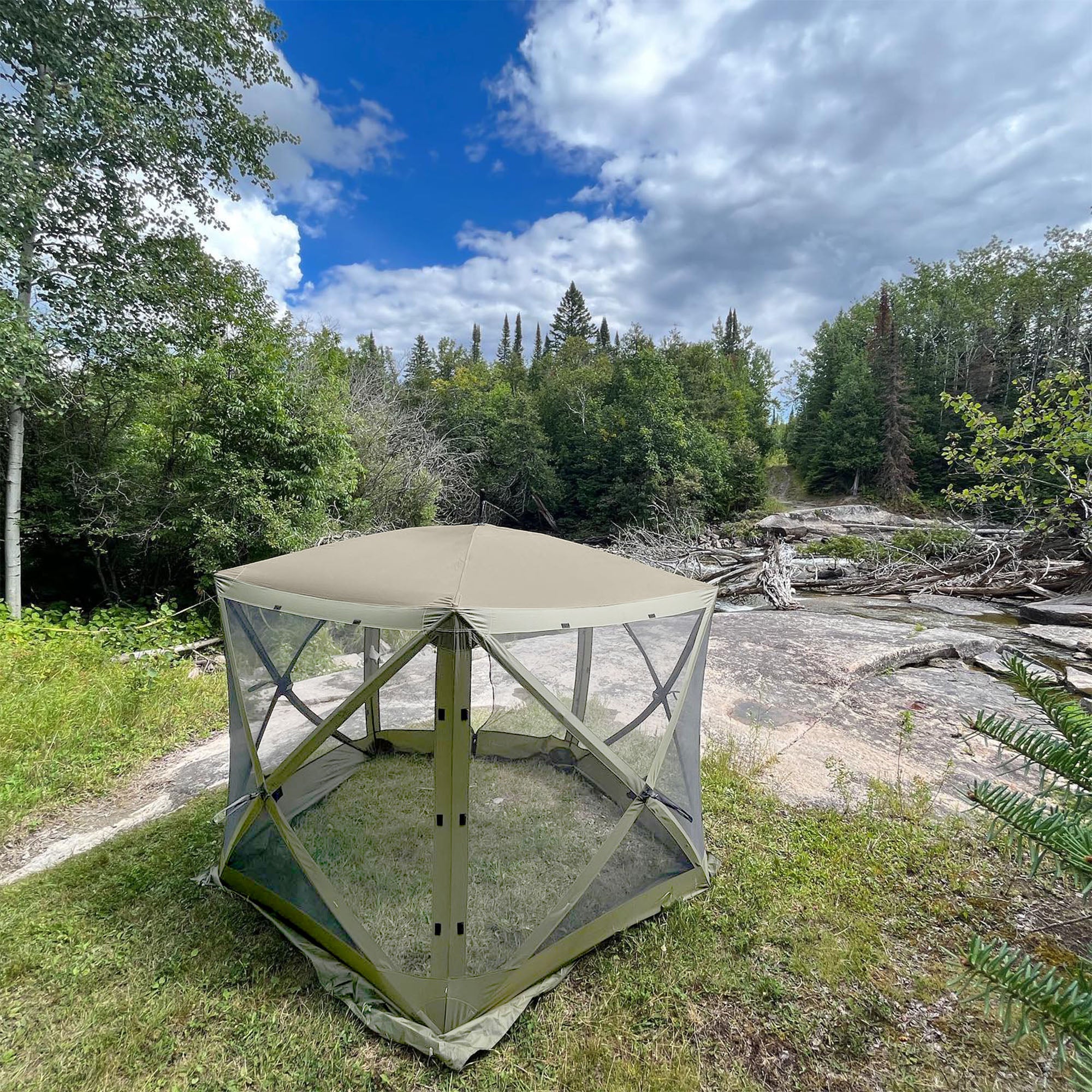 CLAM Quick Set Venture 9x9 Ft Portable Canopy + Clam Quick Set Screen (2 Pack) - VMInnovations
