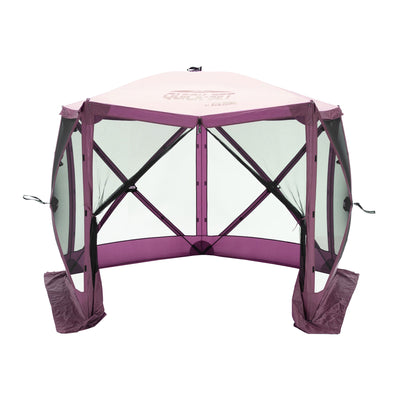 CLAM Quick Set Venture 9x9 Ft Shelter + CLAM Quick Set Tent, Plum (2 Pack) - VMInnovations
