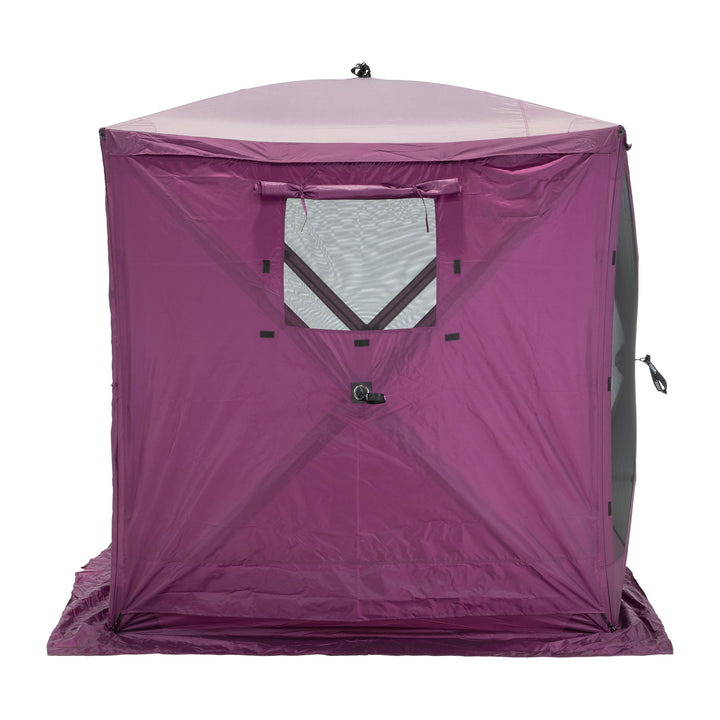 CLAM Quick Set Venture 9x9 Ft Shelter + CLAM Quick Set Tent, Plum (2 Pack)