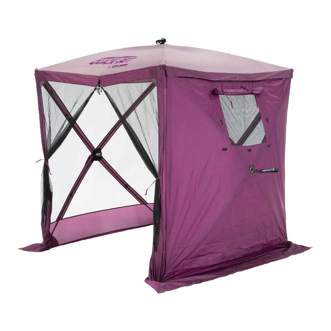 CLAM Quick Set Venture 9x9 Ft Shelter + CLAM Quick Set Tent, Plum (2 Pack)