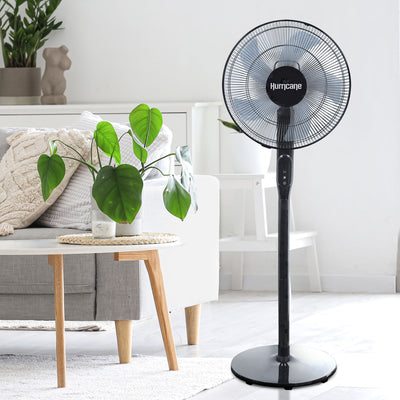 Hurricane 2 Pack 16" Energy Efficient Adjustable Standing Fan, 12 Speed Settings - VMInnovations