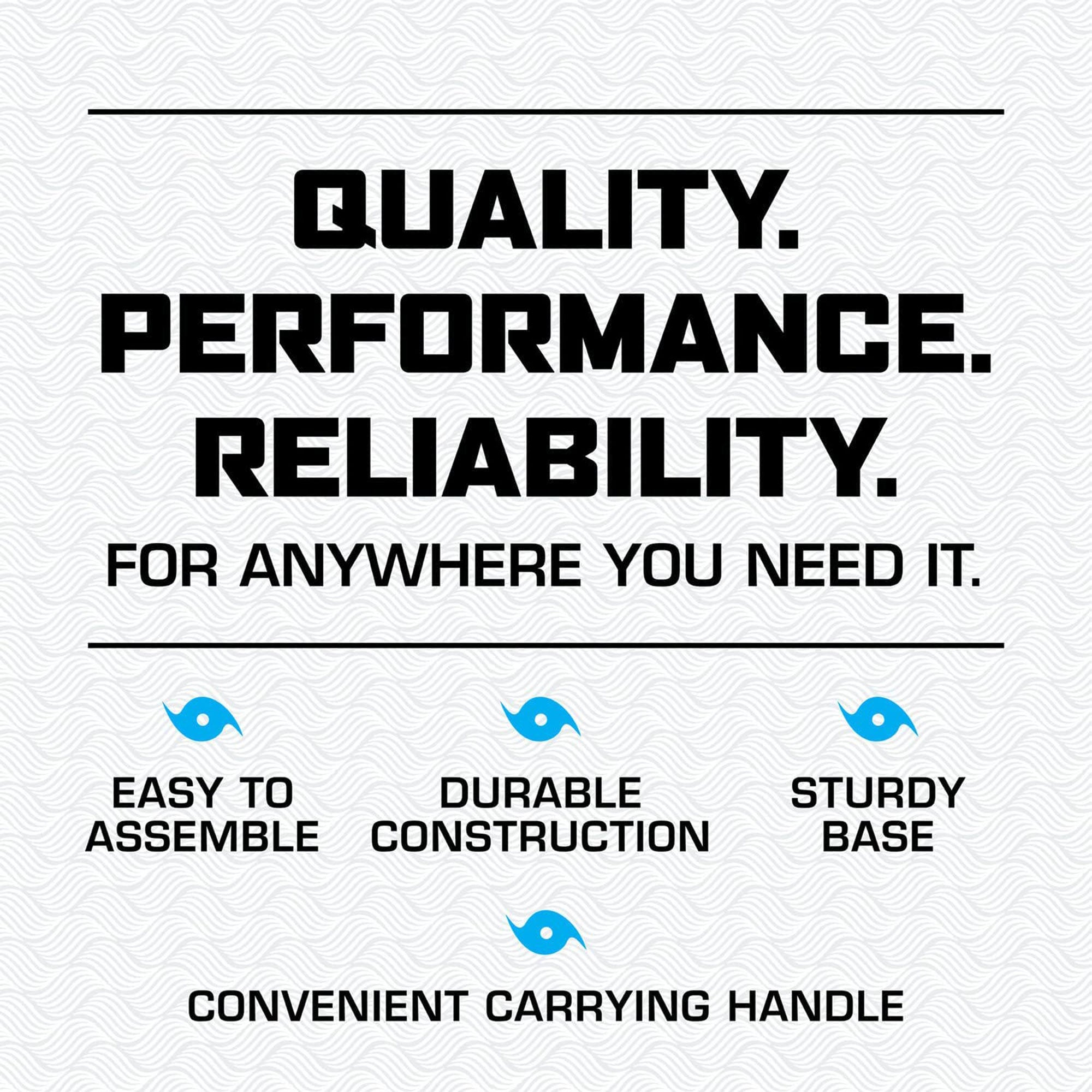 Hurricane 16 Inch Energy Efficient Adjustable Standing Fan w/12 Speed Settings - VMInnovations