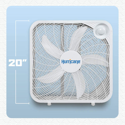 Hurricane 20 In Classic Series Floor Box Fan w/3 Speed Settings (Damaged) - VMInnovations