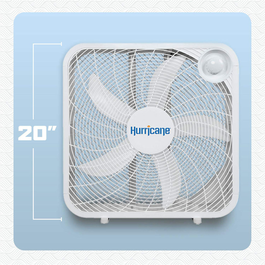 Hurricane 20" Classic Series Box Fan w/3 Efficient Speed Settings (Open Box)