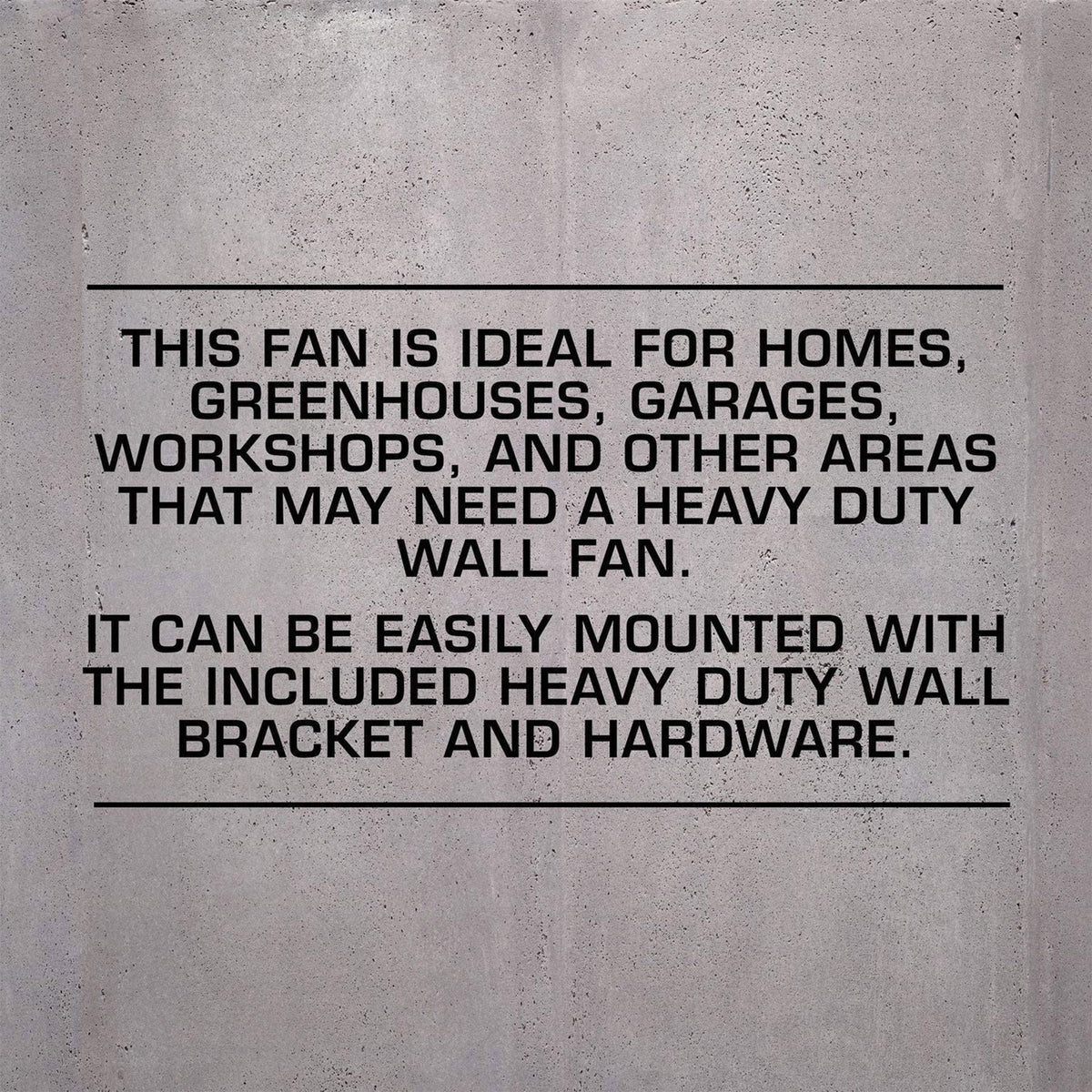 Hurricane 20" Pro Series Wall Mount Hydroponics Fan, Black (For Parts) - VMInnovations