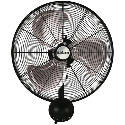 Hurricane 20" Pro Metal Wall Mount Heavy Duty Hydroponics Fan, Black (Open Box) - VMInnovations