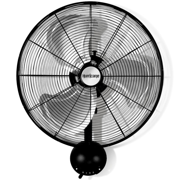 Hurricane 20" Pro Series Wall Mount Heavy Duty Hydroponics Fan, Black (Open Box)