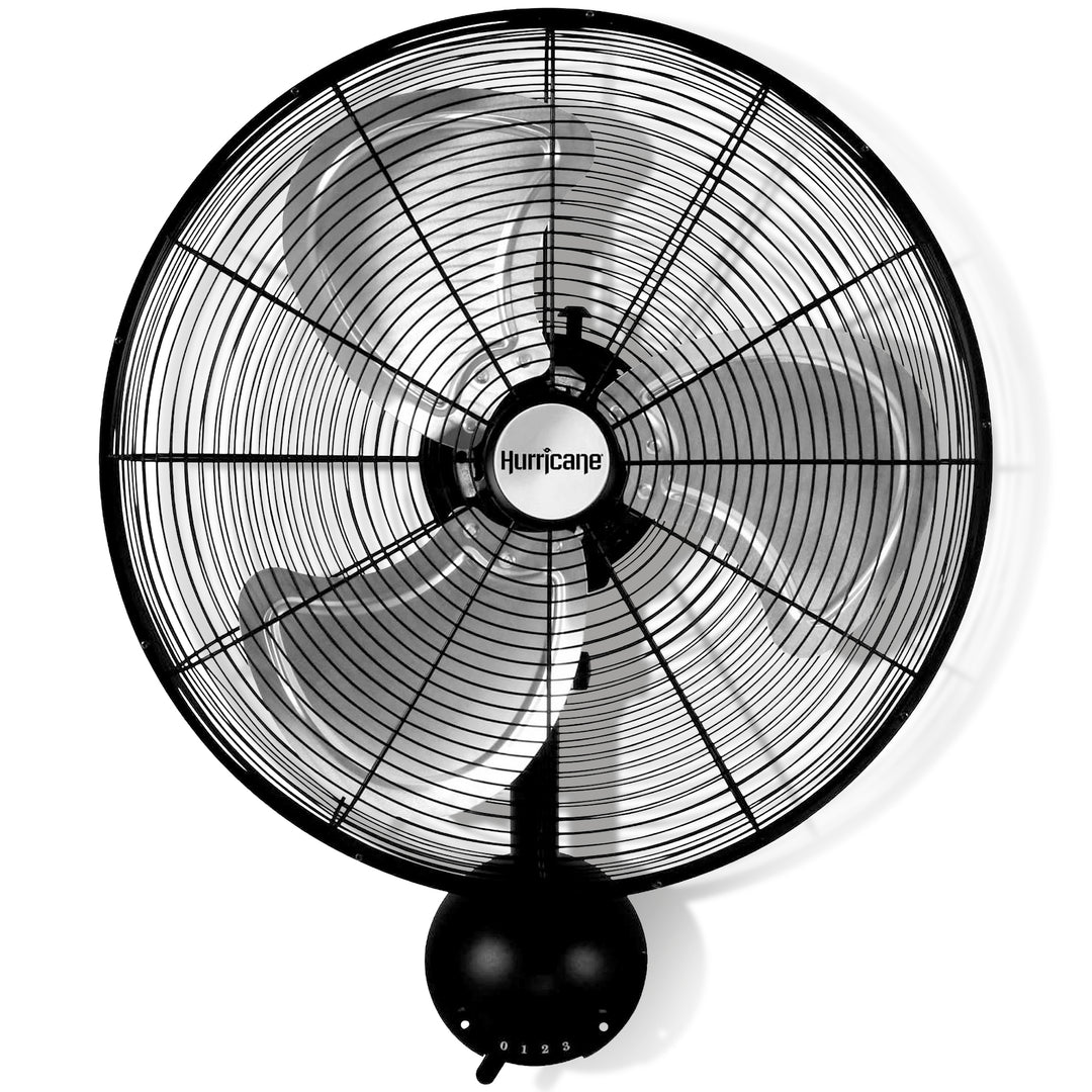 Hurricane 20" Pro Series Metal Wall Mount Hydroponics Fan, Black (Used)