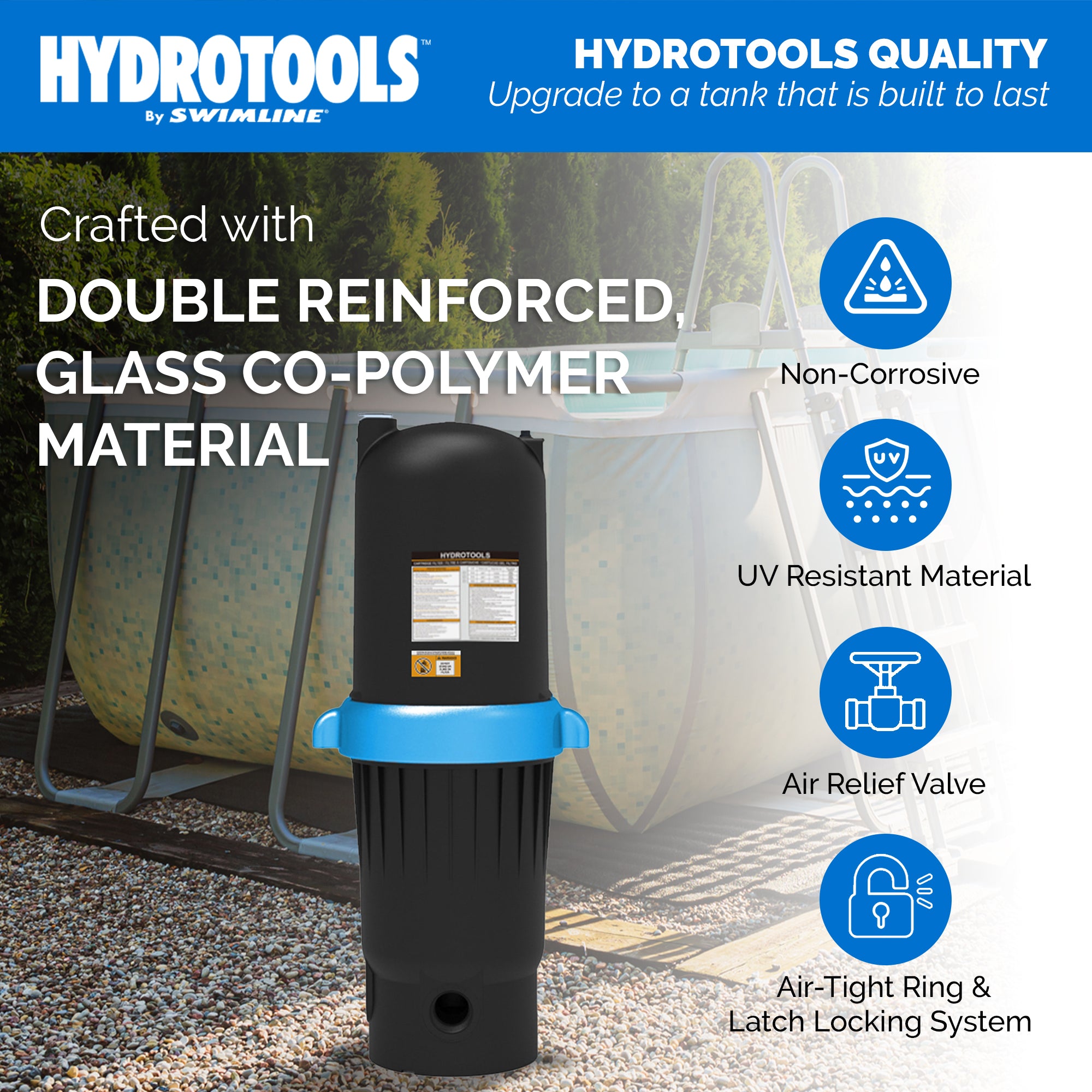 Swimline HydroTools 120 SF Ultra Pool Cartridge Filter up to 57,600Gal(Open Box) - VMInnovations