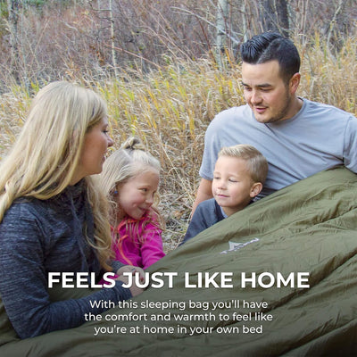 TETON Sports 0 Degree Warm Sleeping Bags for Camping & Base Camp,Green(Open Box) - VMInnovations