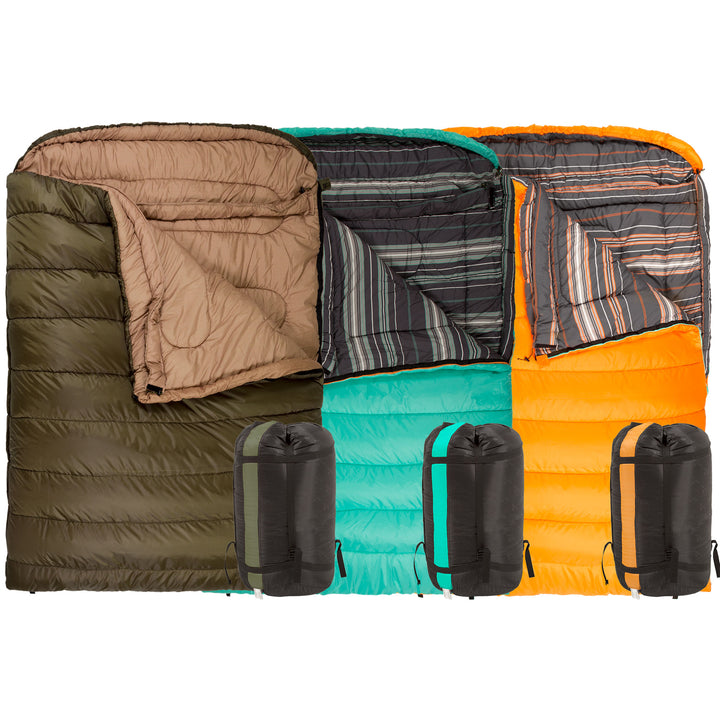 TETON Sports 0 Degree Warm Sleeping Bags for Camping & Base Camp,Green(Open Box)