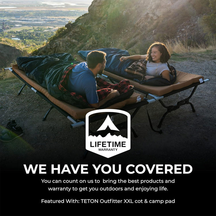 TETON Celsius XXL 0 Degree Right Zipper Sleeping Bag for Camping,Black(Open Box) - VMInnovations