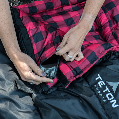 TETON Celsius XXL 0 Degree Right Zipper Sleeping Bag for Camping,Black(Open Box) - VMInnovations