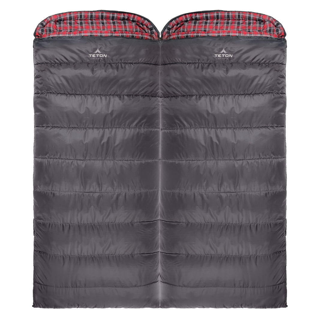 TETON Sports Celsius XXL 0 Degree Left Zipper Sleeping Bag for Camping, Gray - VMInnovations