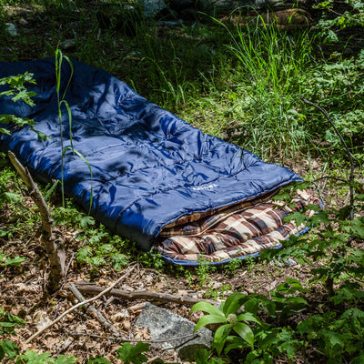 TETON Sports XL -25 Degree Right Zipper Sleeping Bag for Camping, Blue(Open Box)