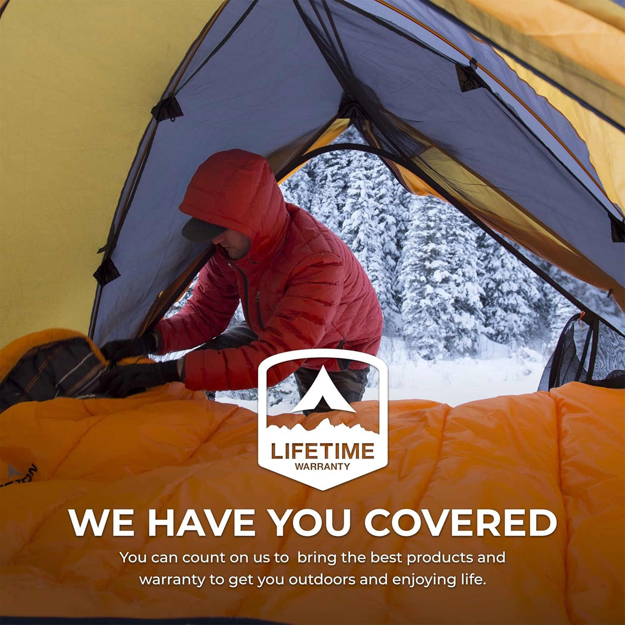 TETON Sports Mammoth 0 Degree Warm Sleeping Bags for Camping & Base Camp, Orange