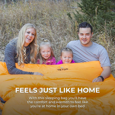 TETON Sports Mammoth 0 Degree Warm Sleeping Bags for Camping & Base Camp, Orange