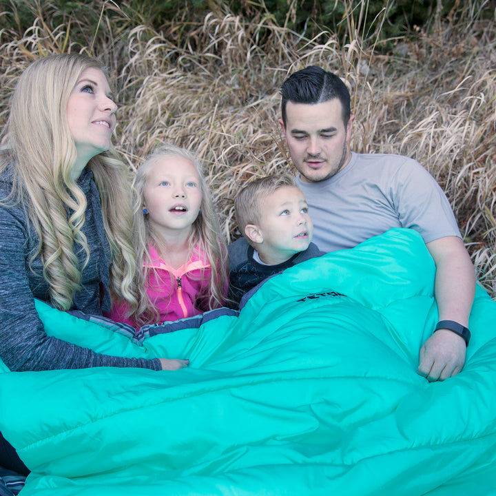 TETON Sports 0 Degree Warm Sleeping Bags for Camping & Base Camp, Teal(Open Box) - VMInnovations