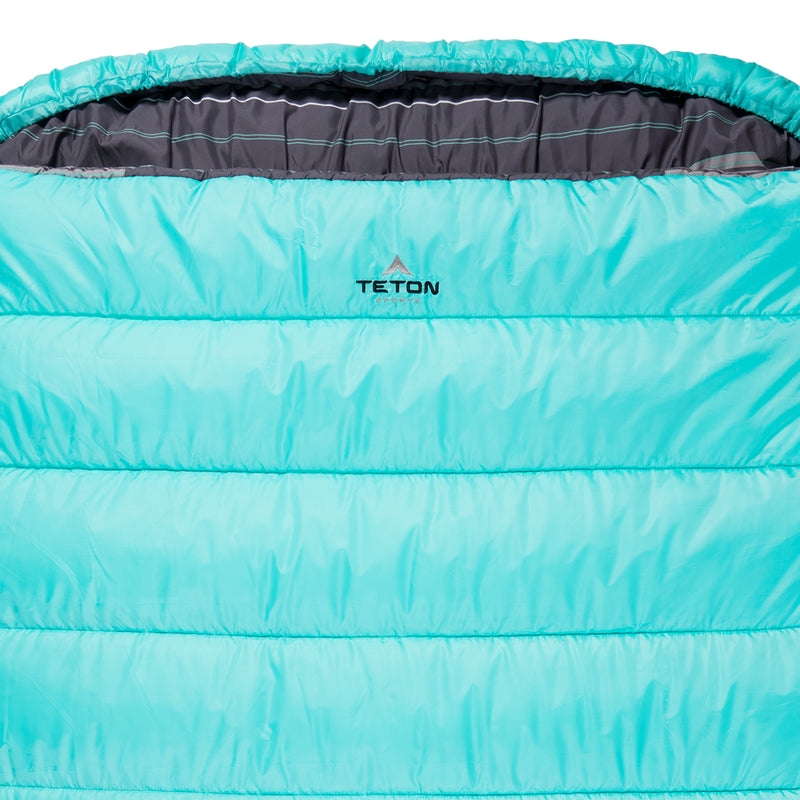 TETON Sports 0 Degree Warm Sleeping Bags for Camping & Base Camp, Teal(Open Box)