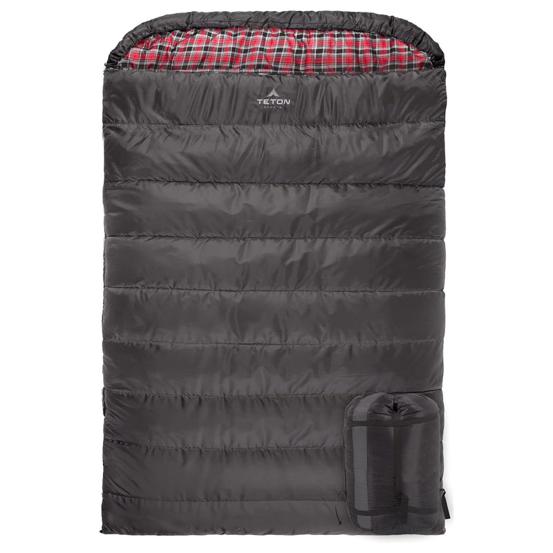 TETON Sports Mammoth 20 Degree Warm Sleeping Bags for Camping  Gray (Open Box)