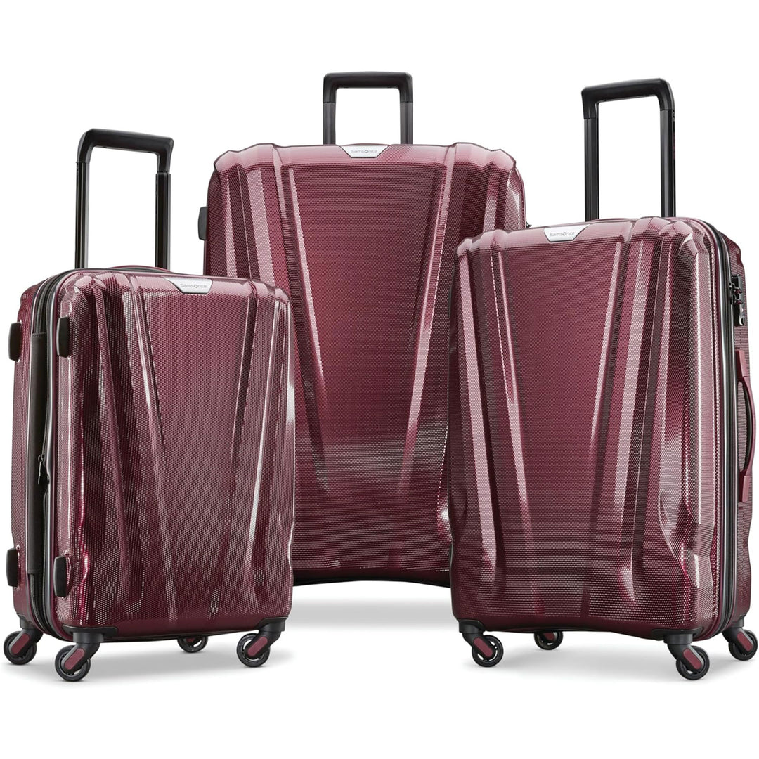 Samsonite DLX Spinner 3pc Carry-On, Medium & Large Set, Aubergine (For Parts) - VMInnovations