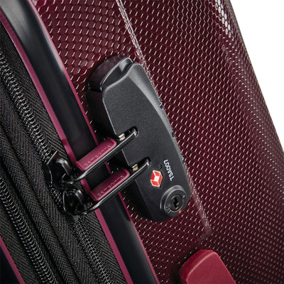 Samsonite DLX Spinner 3pc Carry-On, Medium & Large Luggage Set, Aubergine (Used)