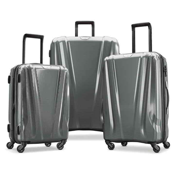 Samsonite DLX Spinner 3pc Carry-On, Medium & Large Luggage Set, Silver(Open Box)