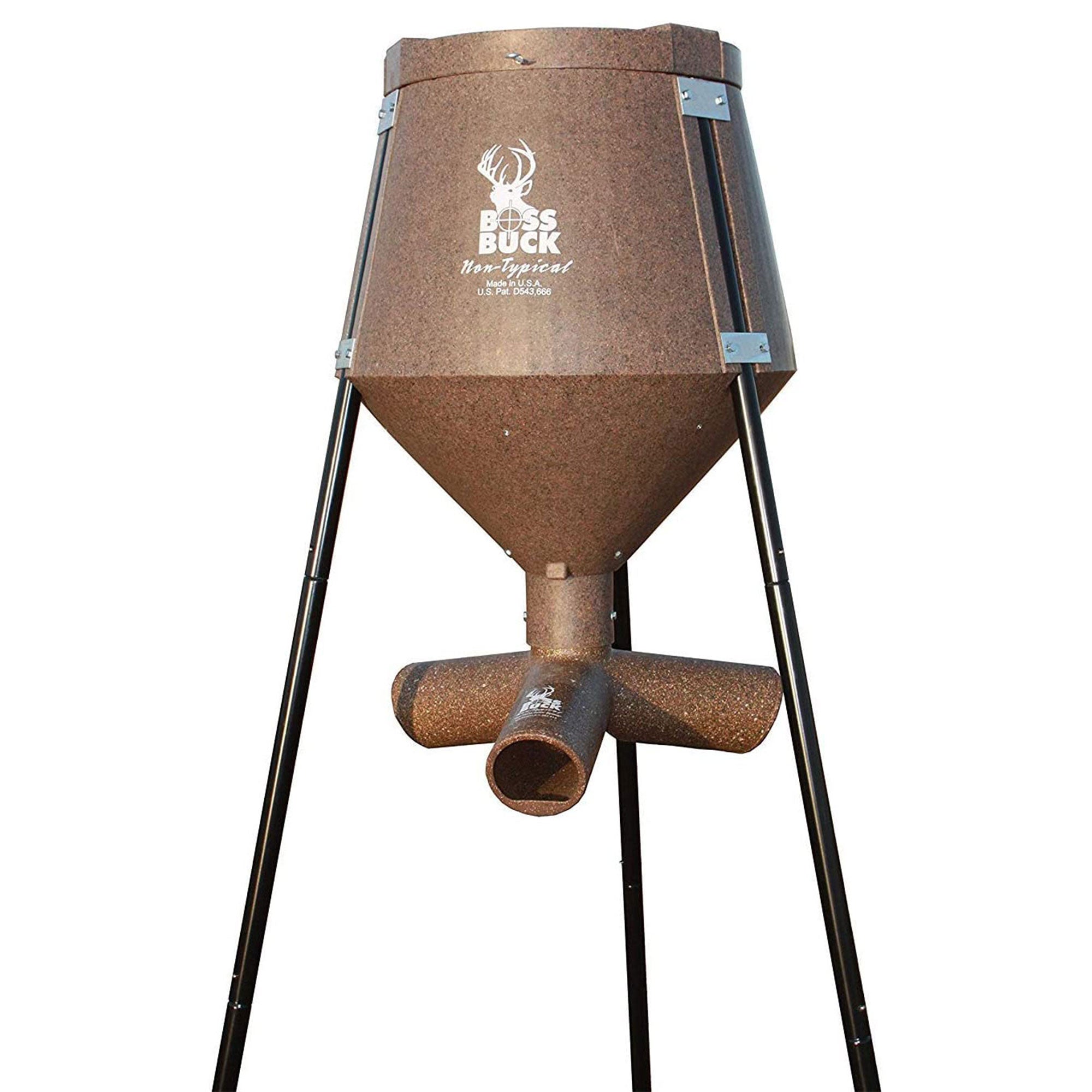 Boss Buck Gravity Fed Tripod Game Deer Corn and Protein Pellet Feeder (3 Pack)