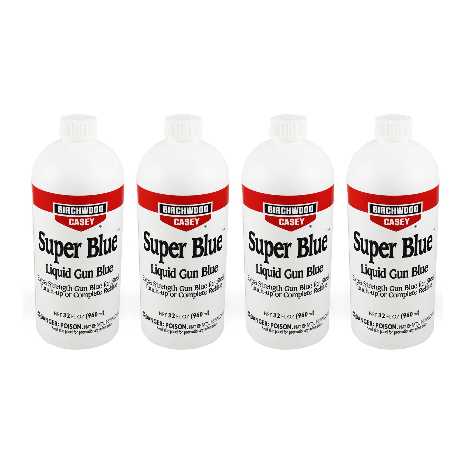 Birchwood Casey Super Blue Double Strength Liquid Gun Blue, 32 Fl Oz (4 Pack) - VMInnovations