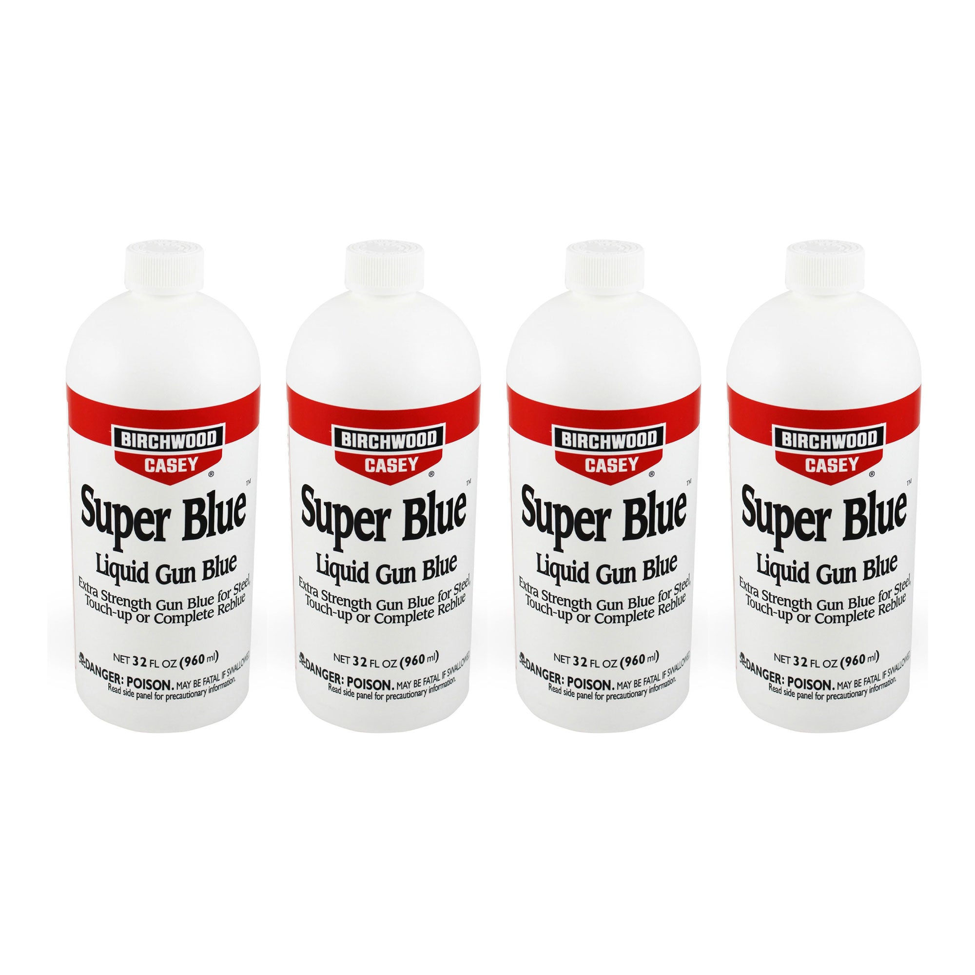 Birchwood Casey Super Blue Double Strength Liquid Gun Blue, 32 Fl Oz (4 Pack) - VMInnovations