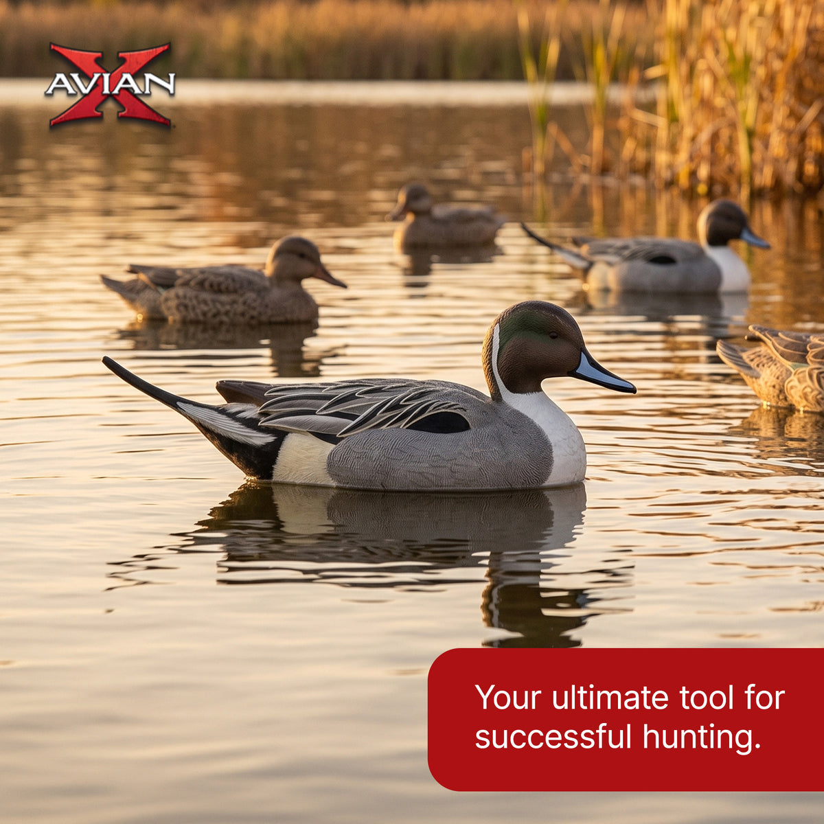 Avian X Topflight Pintails,Realistic Floating Decoys, 6 CT, Multicolor(Open Box) - VMInnovations