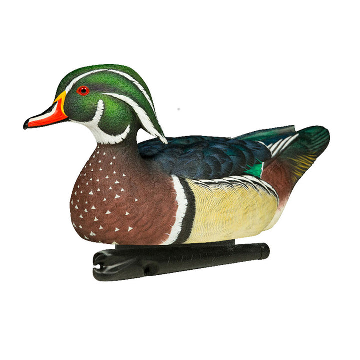 Avian X Topflight Wood Ducks, Floating Decoys, 6 Pack, Multicolor (Open Box) - VMInnovations