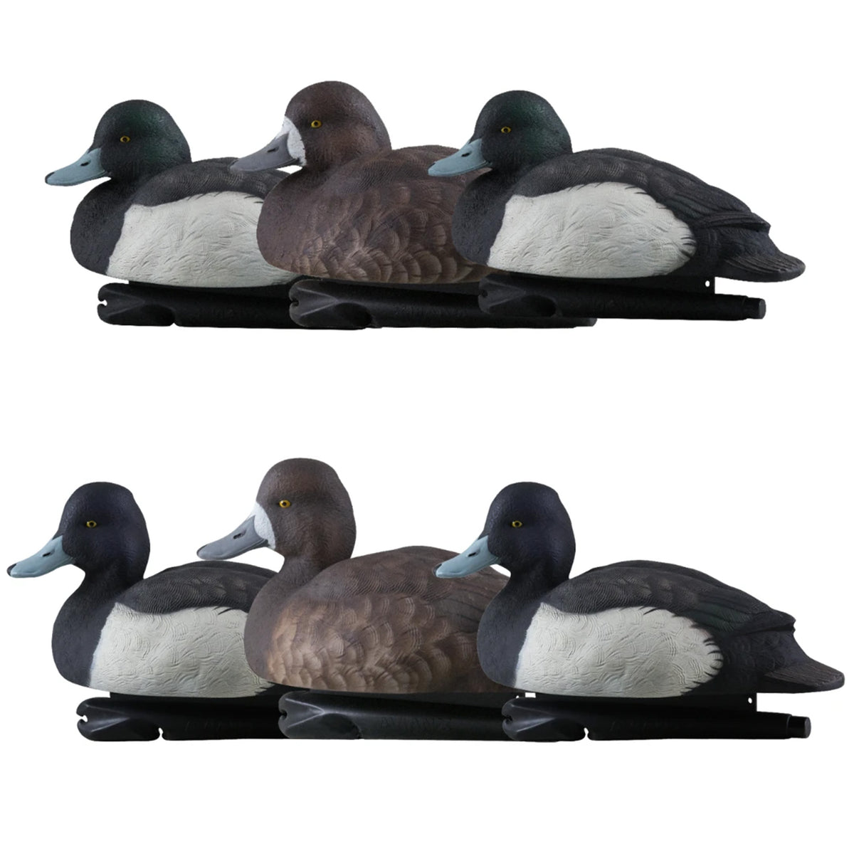 Avian X Topflight Blue Bills Duck Decoys with Weight Forward Swim Keel, Set of 6