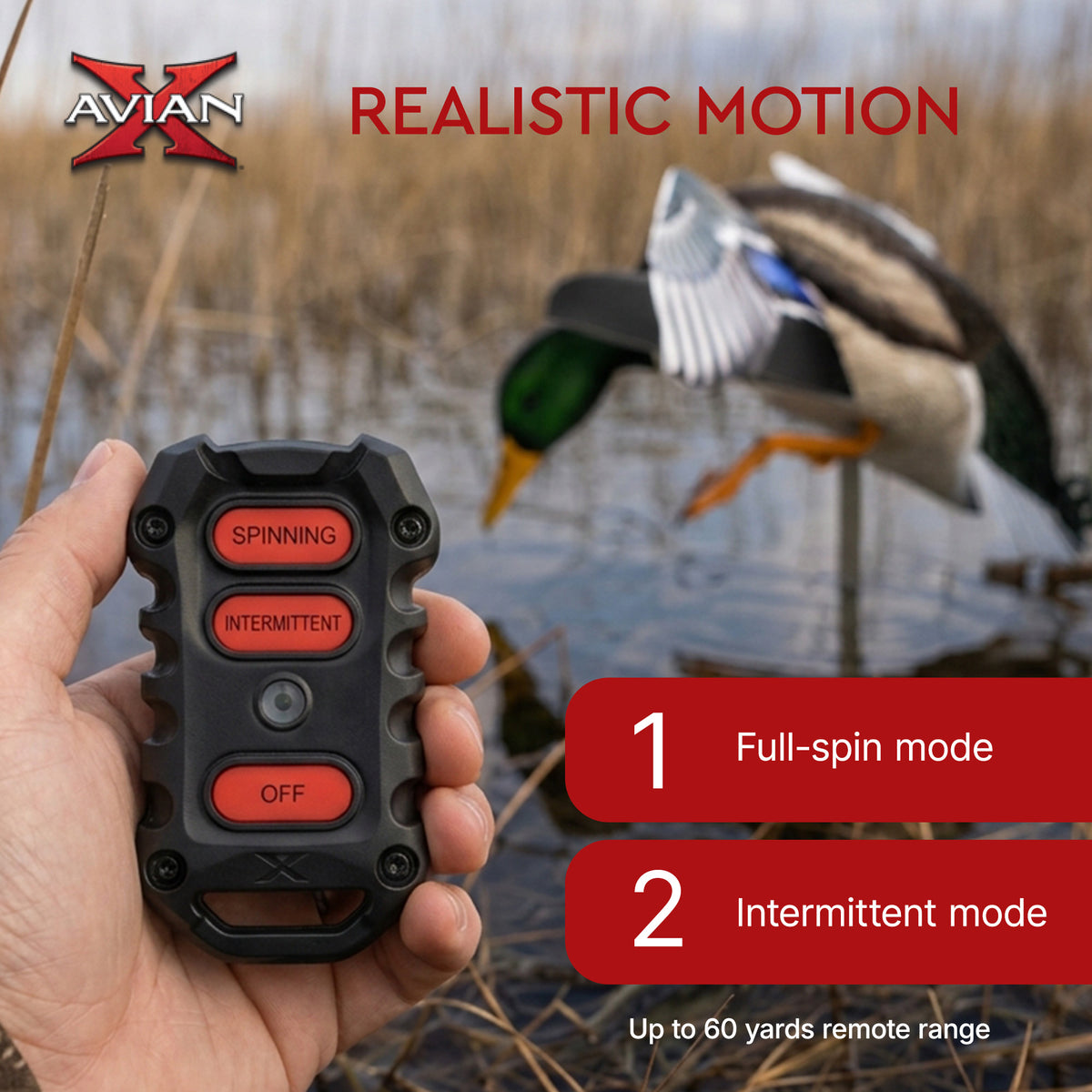 Avian X PowerFlight Mallard Weatherproof Spinning Wing Duck Decoy (For Parts)