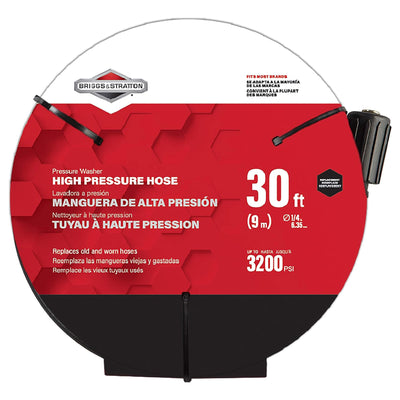 Briggs & Stratton 30 Ft x 1/4 Inch Pressure Washer Hose with Dual O-Ring Sealing